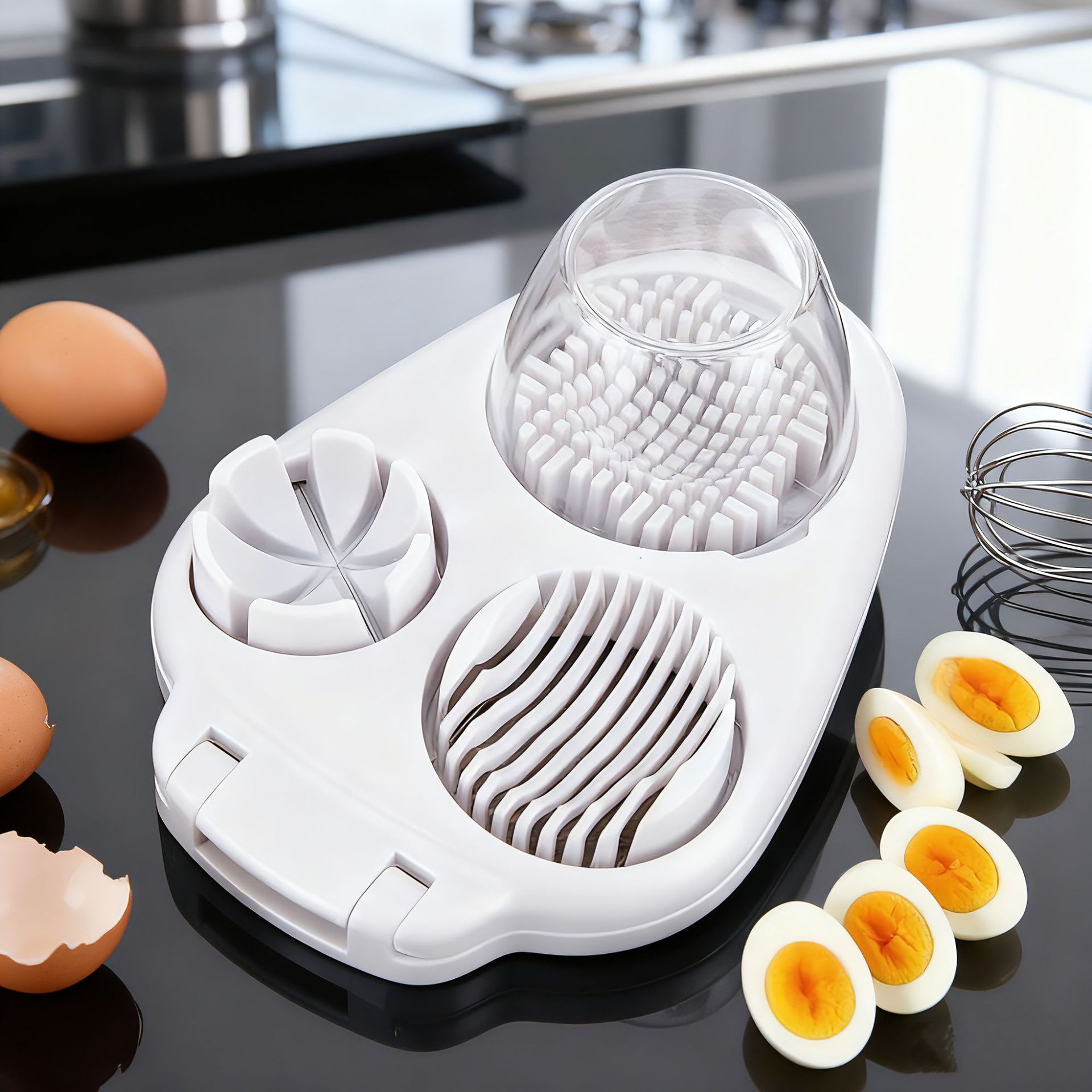 Kitchen Gadgets Wirecutter - 3-in-1 Eieren Snijder Eierenhakker Multifunctionele Eieren