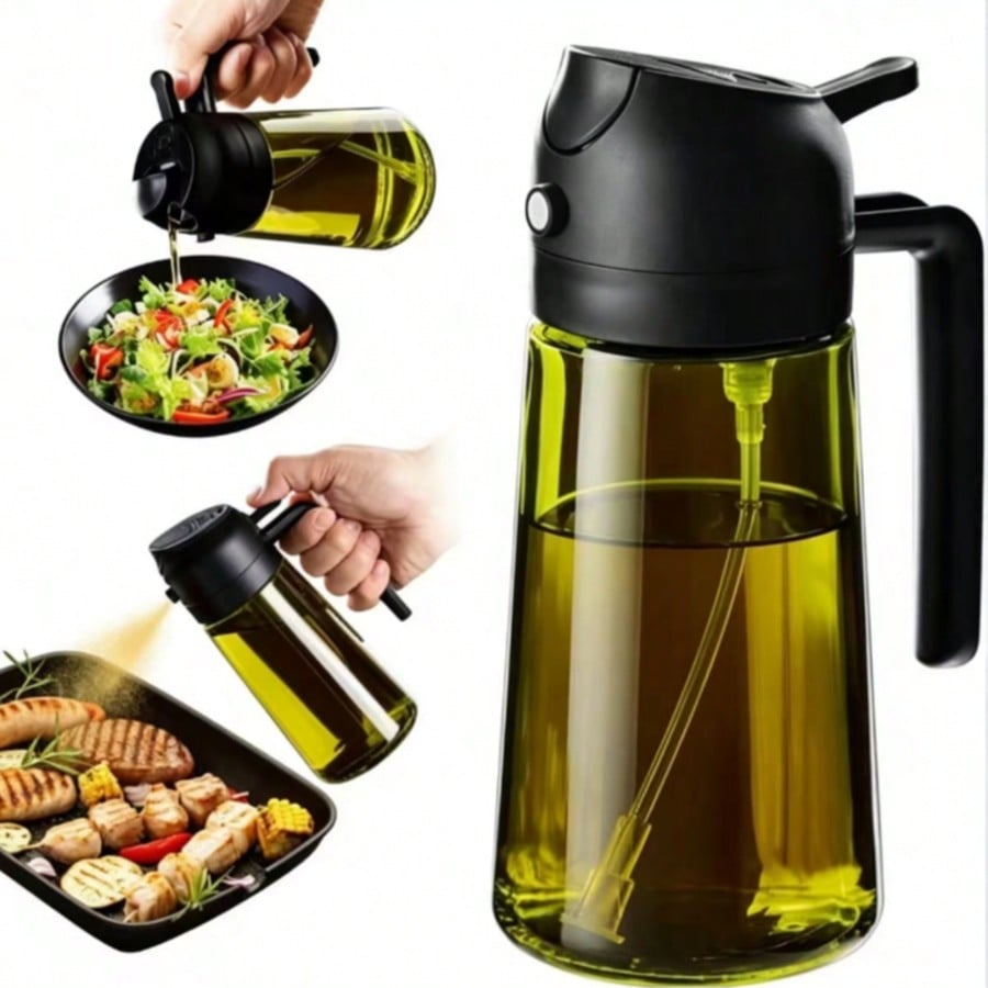 Kitchen Gadgets Oil Spray - Hoogwaardige olijfoliedispenserfles, lichtdicht glas blokkeert UV-stralen