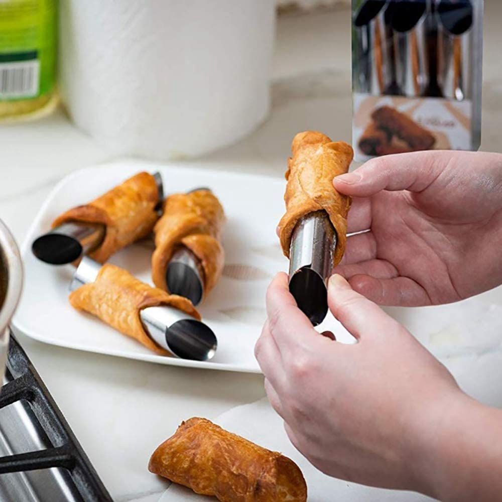 Kitchen Gadgets Youtube - Metal 6-delige set Deense cannoli vormen,