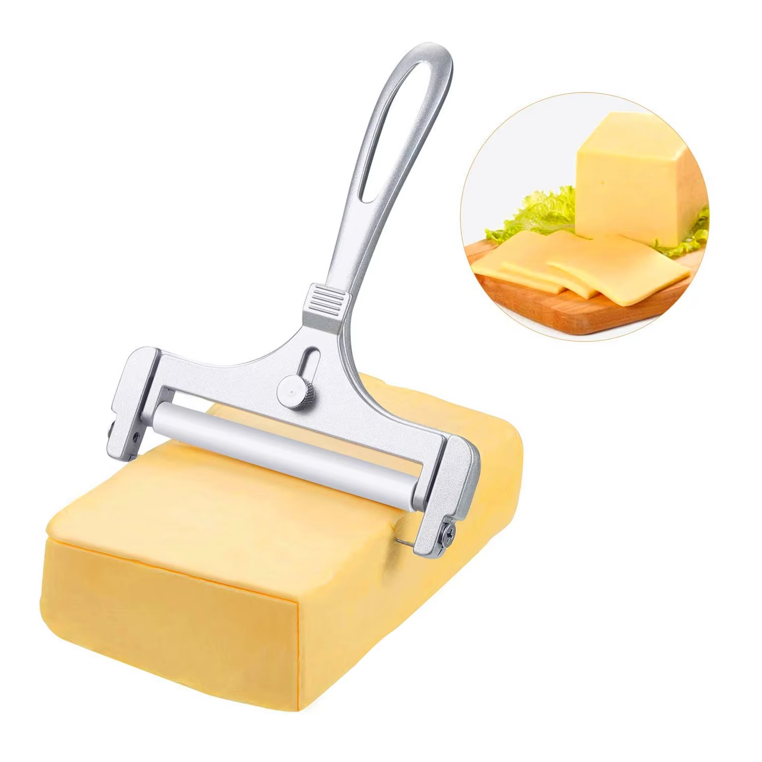 Kitchen Gadgets Wirecutter - Kaasschaaf van aluminiumlegering met draad Verstelbare