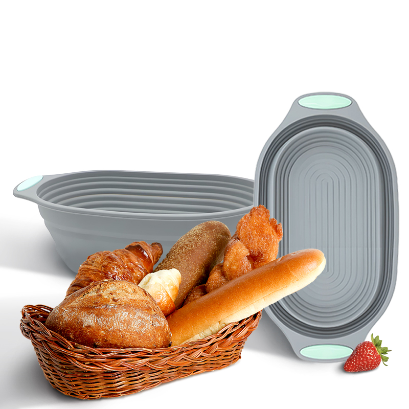 Quality Kitchen Gadgets - 1PC siliconen opvouwbare banneton broodrijsmand -