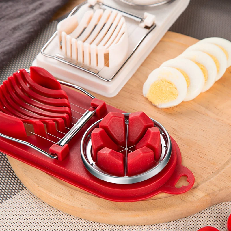 Kitchen Gadgets Wirecutter - Eiersnijder 2-in-1 roestvrij staaldraad multifunctionele eiersnijder