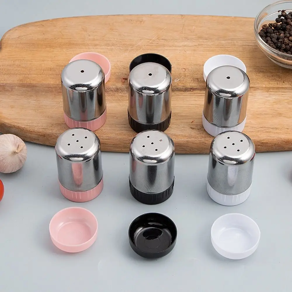 Korean Kitchen Gadgets - Roestvrij staal 5-gaats zoutvaatje Draagbare mini-kruidenfles