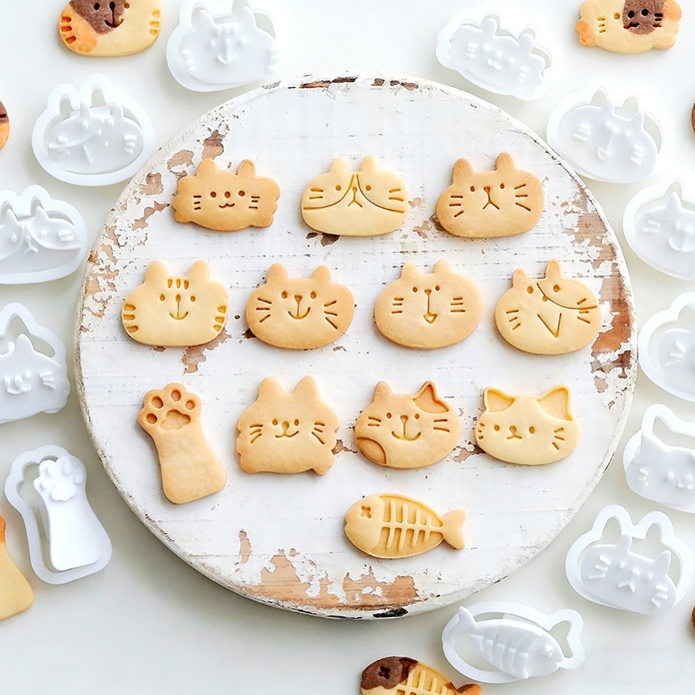 Quality Kitchen Gadgets - Schattige Kitten DIY Stempel Koekjesvormpjes Bakvorm