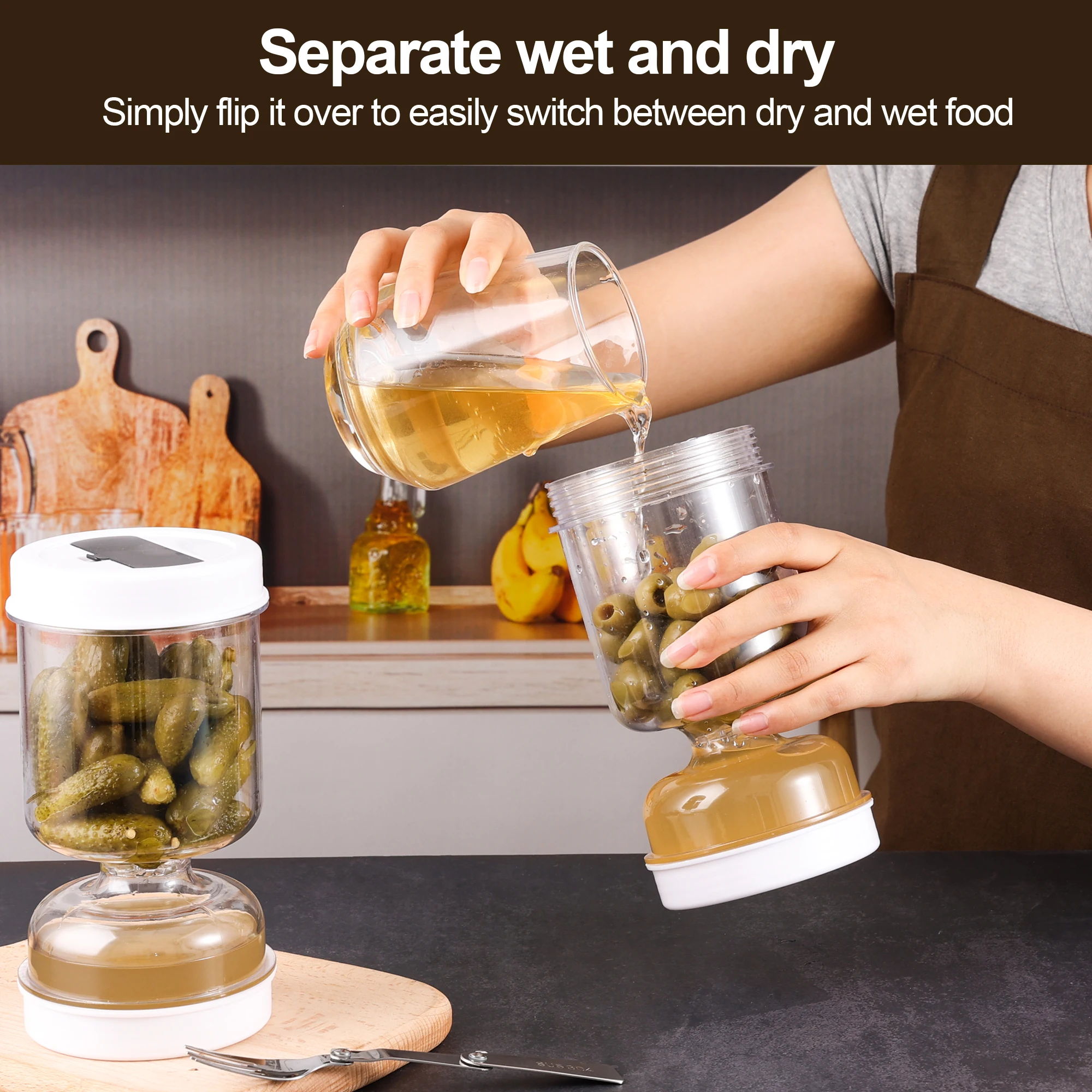 Augurken Pot Met Vorken Droge  - Korean Kitchen Gadgets recensie en prijs