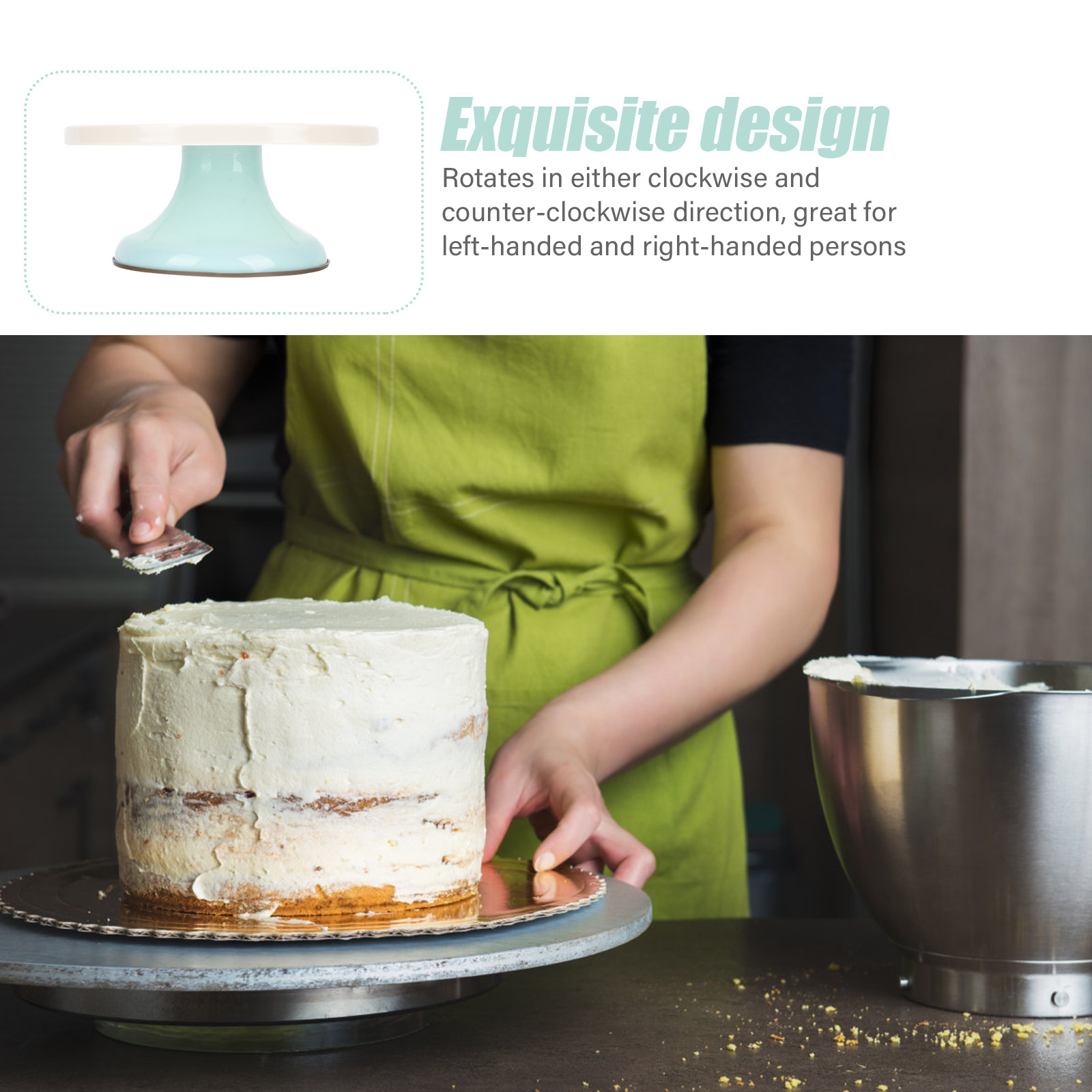 Handmatige taartdraaitafel met - Cake Decorating Turntable recensie en prijs